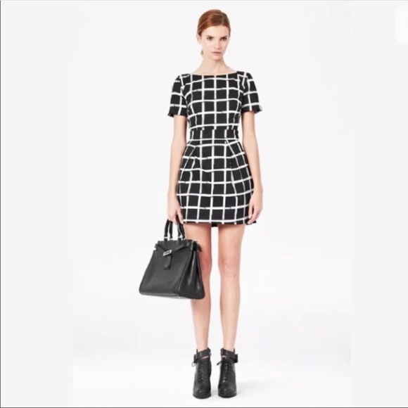 French Connection Dresses & Skirts - French Connection window pane b&w dress sz6 NWT